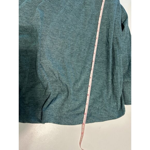 Torrid Girlfriend Signature Jersey V-neck Long Sleeve Tee Plus Size 1X Green - Picture 5 of 6